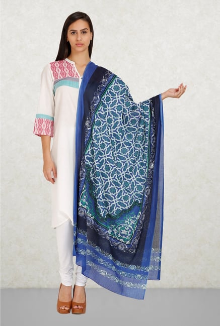 Aurelia Blue Printed Dupatta Aurelia Blue Printed Dupatta