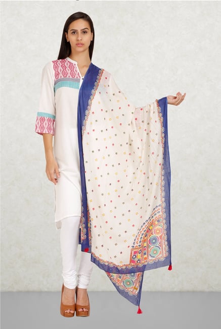 Aurelia White Cotton Dupatta Aurelia White Cotton Dupatta