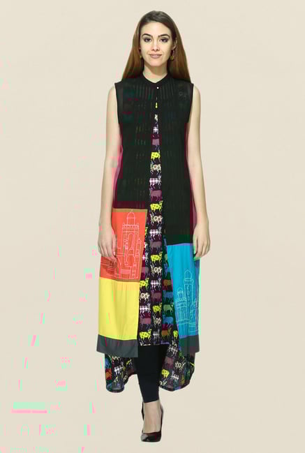 W Black Sleeveless Kurta W Black Sleeveless Kurta