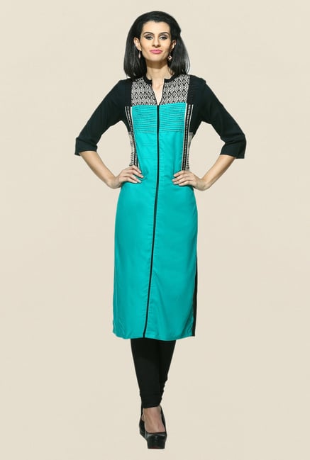 W Teal Solid Kurta W Teal Solid Kurta