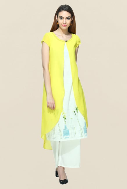 W Yellow Solid Kurta W Yellow Solid Kurta