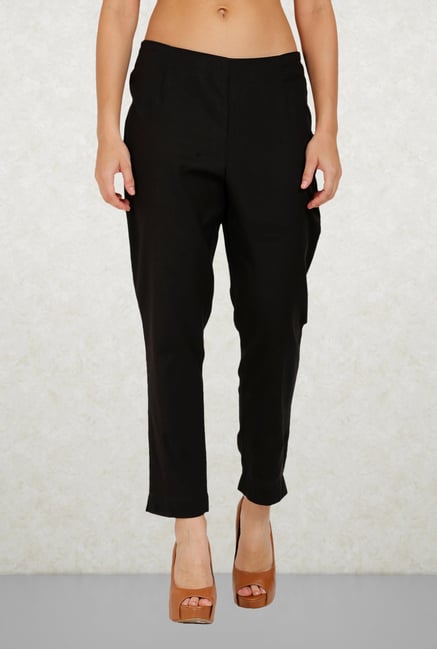 Aurelia Black Solid Trouser Aurelia Black Solid Trouser