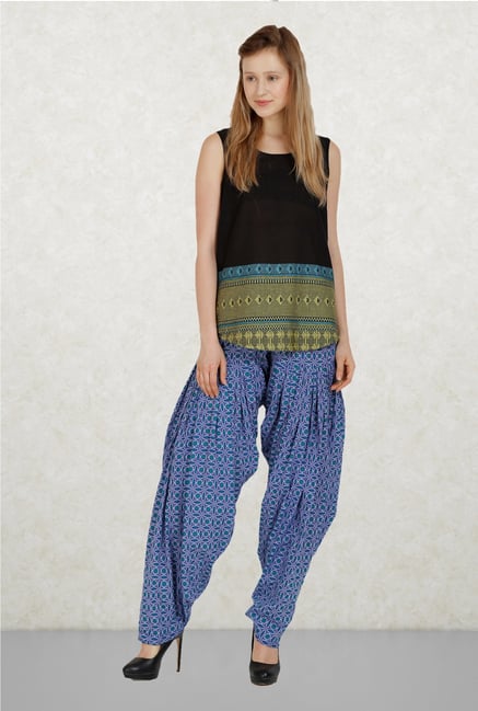 Aurelia Blue Printed Patiala Aurelia Blue Printed Patiala