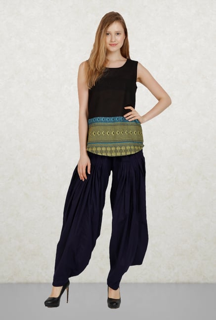 Aurelia Navy Solid Patiala Aurelia Navy Solid Patiala