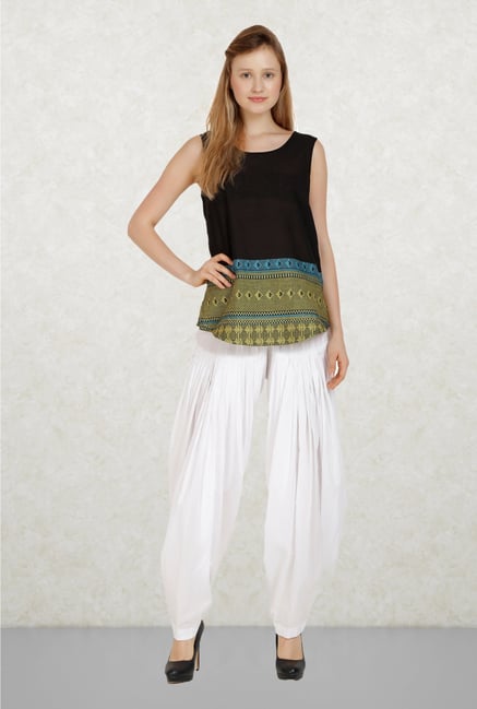 Aurelia White Solid Patiala Aurelia White Solid Patiala
