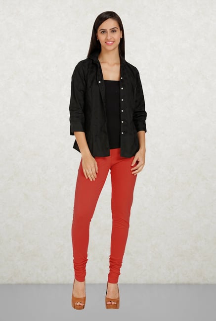 Aurelia Red Solid Leggings Aurelia Red Solid Leggings