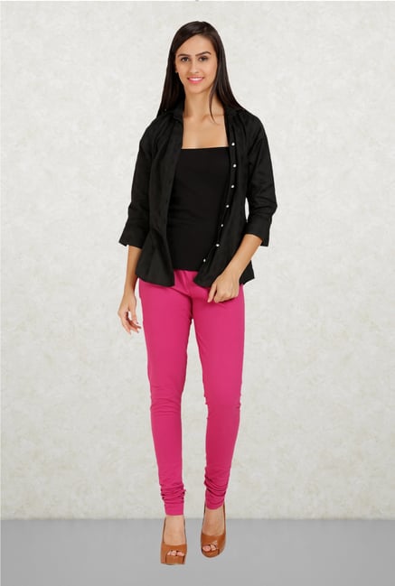 Aurelia Pink Solid Leggings Aurelia Pink Solid Leggings