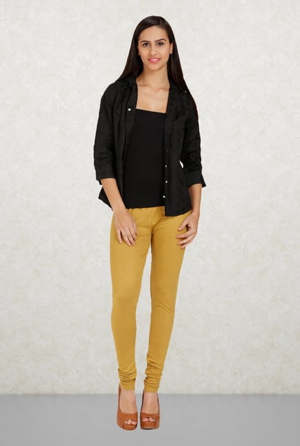 Aurelia Khaki Solid Leggings Aurelia Khaki Solid Leggings