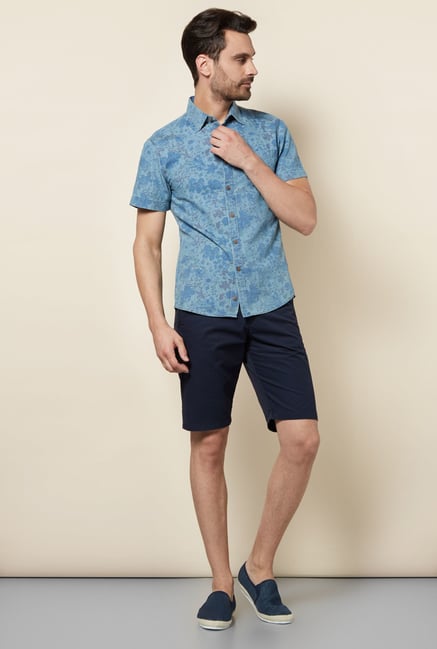 celio* Blue Printed Shirt celio* Blue Printed Shirt