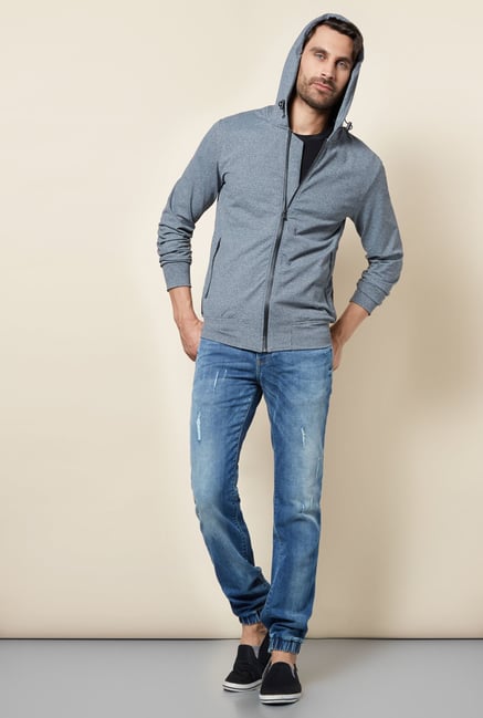 celio* Grey Solid Hoodie celio* Grey Solid Hoodie