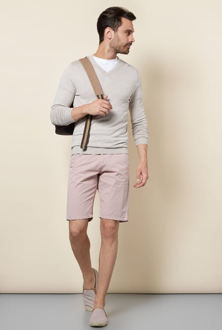 celio* Grey Solid Sweater celio* Grey Solid Sweater