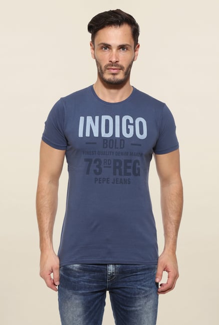 Pepe Jeans Navy Printed T Shirt Pepe Jeans Navy Printed T Shirt