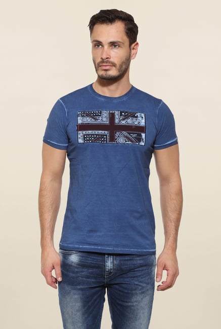 Pepe Jeans Blue Printed T Shirt Pepe Jeans Blue Printed T Shirt