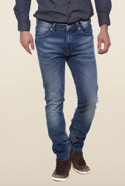 Pepe Jeans Blue Lightly Washed Solid Jeans Pepe Jeans Blue Lightly Washed Solid Jeans