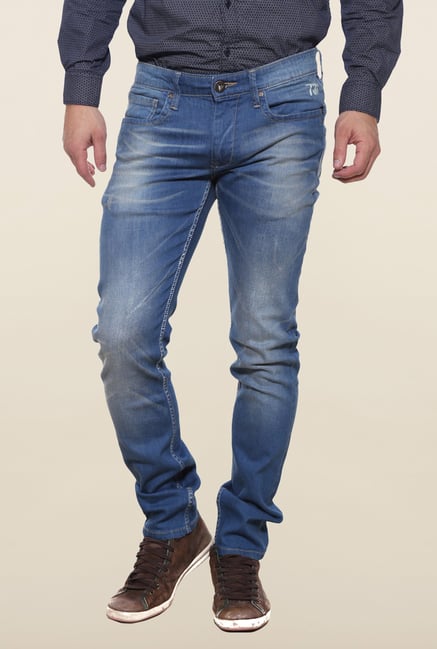 Pepe Jeans Blue Lightly Washed Solid Jeans Pepe Jeans Blue Lightly Washed Solid Jeans