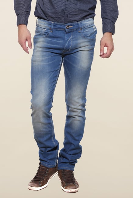 Pepe Jeans Blue Lightly Washed Solid Jeans Pepe Jeans Blue Lightly Washed Solid Jeans