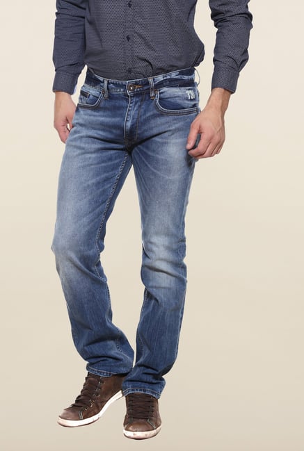 Pepe Jeans Blue Lightly Washed Solid Jeans Pepe Jeans Blue Lightly Washed Solid Jeans