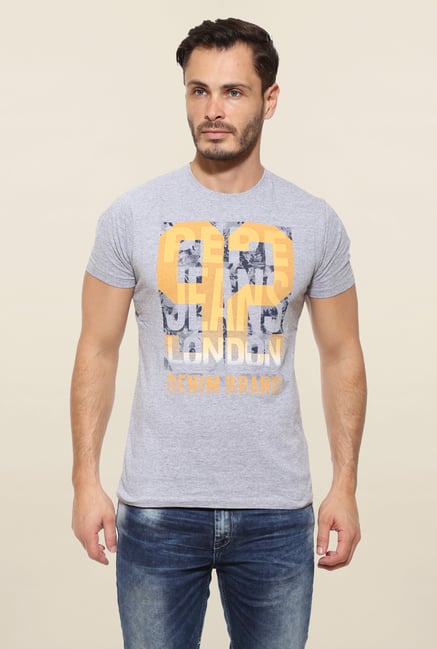 Pepe Jeans Grey Printed T Shirt Pepe Jeans Grey Printed T Shirt