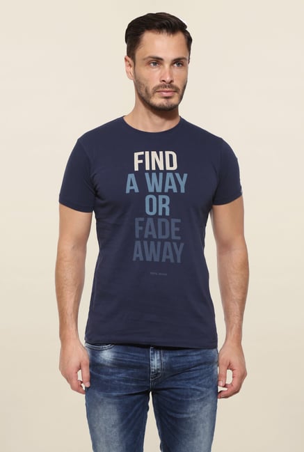 Pepe Jeans Navy Printed T Shirt Pepe Jeans Navy Printed T Shirt