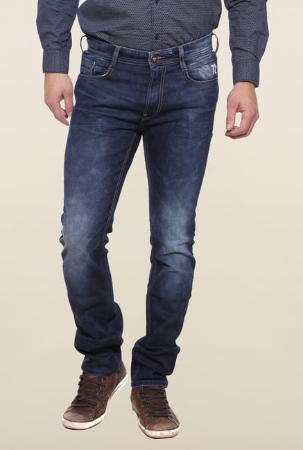 Pepe Jeans Navy Lightly Washed Solid Jeans Pepe Jeans Navy Lightly Washed Solid Jeans