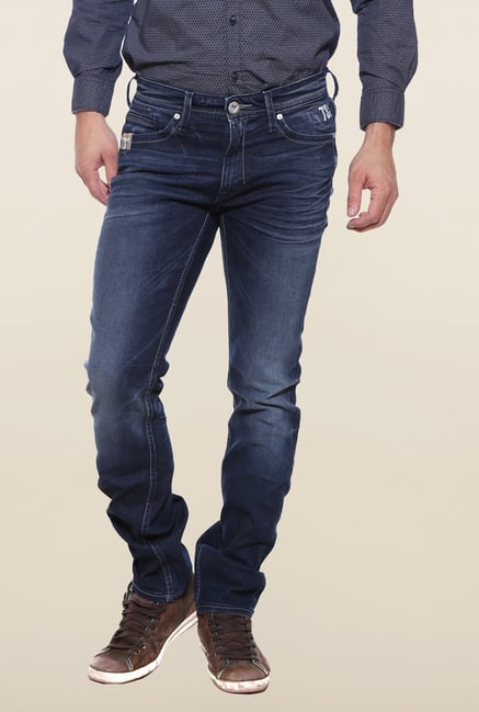 Pepe Jeans Navy Lightly Washed Solid Jeans Pepe Jeans Navy Lightly Washed Solid Jeans