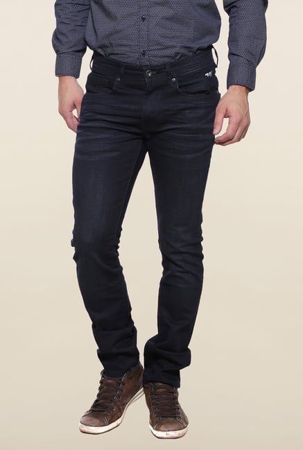 Pepe Jeans Navy Rinse Washed Solid Jeans Pepe Jeans Navy Rinse Washed Solid Jeans