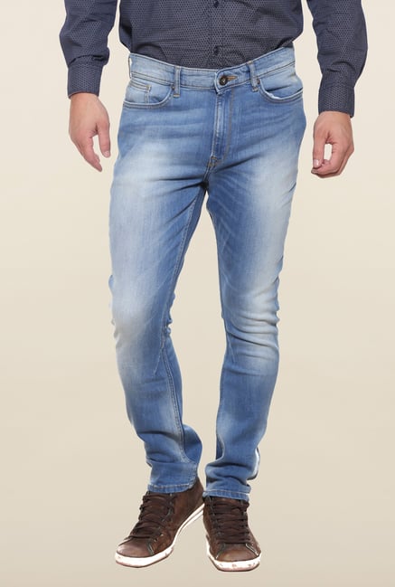 Pepe Jeans Blue Heavily Washed Solid Jeans Pepe Jeans Blue Heavily Washed Solid Jeans
