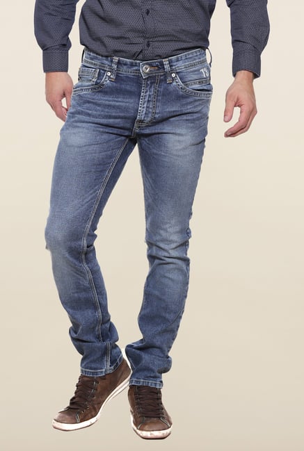 Pepe Jeans Blue Lightly Washed Solid Jeans Pepe Jeans Blue Lightly Washed Solid Jeans