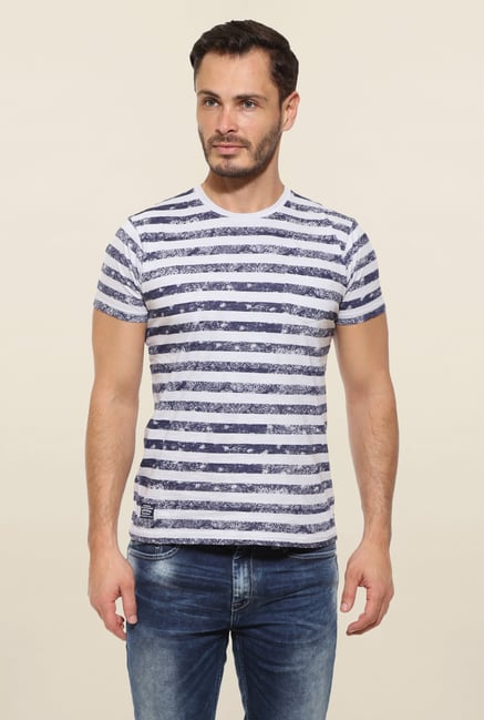 Pepe Jeans White Striped T Shirt Pepe Jeans White Striped T Shirt