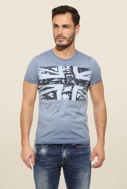 Pepe Jeans Blue Printed T Shirt Pepe Jeans Blue Printed T Shirt