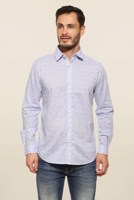 Pepe Jeans Blue Printed Casual Shirt Pepe Jeans Blue Printed Casual Shirt