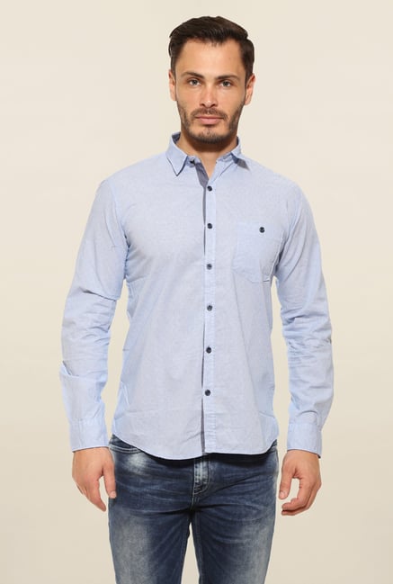 Pepe Jeans Blue Casual Shirt Pepe Jeans Blue Casual Shirt