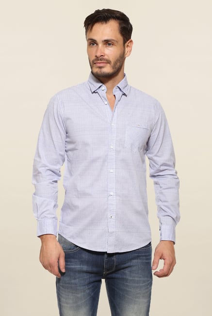 Pepe Jeans Blue Checks Casual Shirt Pepe Jeans Blue Checks Casual Shirt