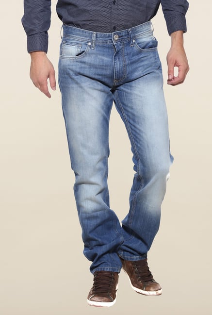 Pepe Jeans Blue Heavily Washed Solid Jeans Pepe Jeans Blue Heavily Washed Solid Jeans