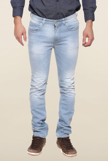 Pepe Jeans Blue Heavily Washed Solid Jeans Pepe Jeans Blue Heavily Washed Solid Jeans