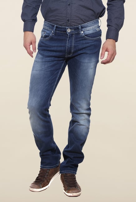 Pepe Jeans Navy Lightly Washed Solid Jeans Pepe Jeans Navy Lightly Washed Solid Jeans