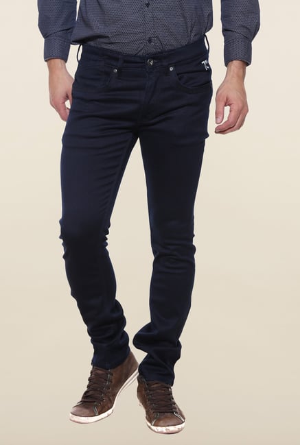 Pepe Jeans Navy Raw Denim Solid Jeans Pepe Jeans Navy Raw Denim Solid Jeans