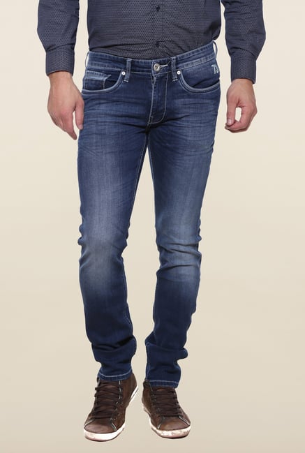 Pepe Jeans Navy Lightly Washed Solid Jeans Pepe Jeans Navy Lightly Washed Solid Jeans