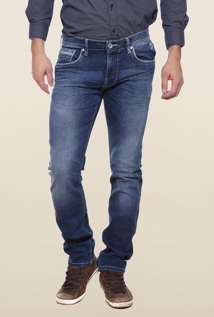 Pepe Jeans Blue Lightly Washed Solid Jeans Pepe Jeans Blue Lightly Washed Solid Jeans