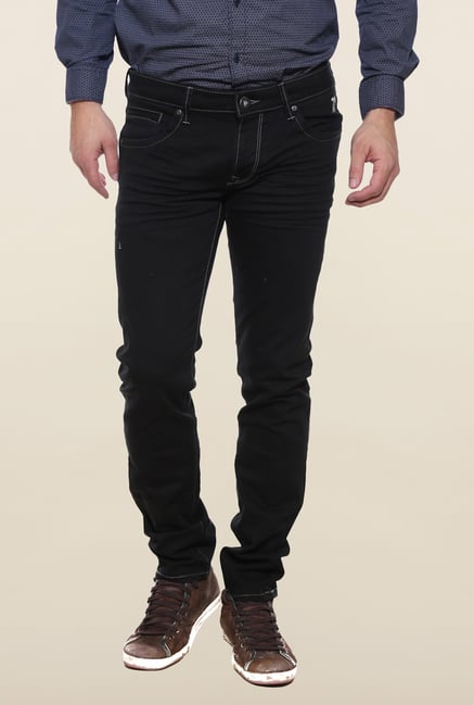 Pepe Jeans Black Raw Denim Solid Jeans Pepe Jeans Black Raw Denim Solid Jeans