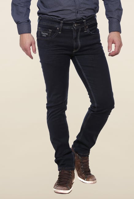 Pepe Jeans Black Raw Denim Solid Jeans Pepe Jeans Black Raw Denim Solid Jeans