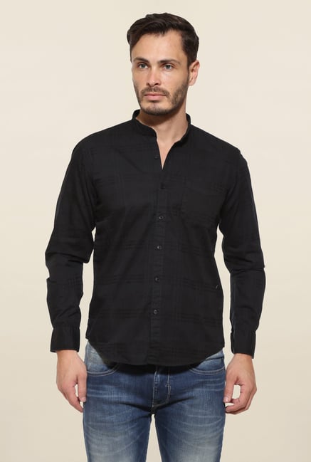 Pepe Jeans Black Checks Casual Shirt Pepe Jeans Black Checks Casual Shirt