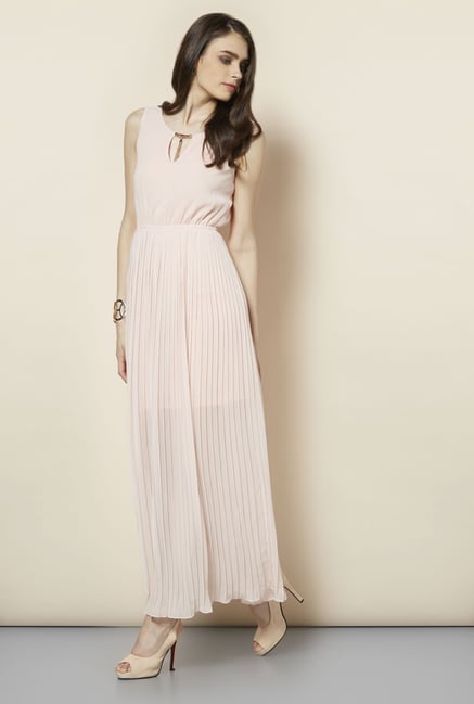 FG-4 Peach Milly Pleated Maxi Dress FG-4 Peach Milly Pleated Maxi Dress
