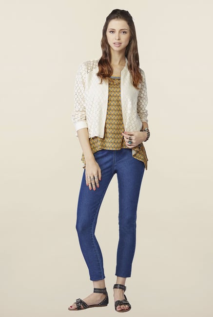 Global Desi Cream Lace Ailey Jacket Global Desi Cream Lace Ailey Jacket