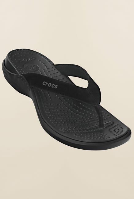 Crocs Black Flip Flops Crocs Black Flip Flops