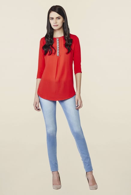 AND Red Cirilla Embellished Top AND Red Cirilla Embellished Top