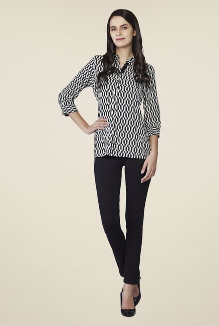 AND Black & White Eliza Monochrome Top AND Black & White Eliza Monochrome Top