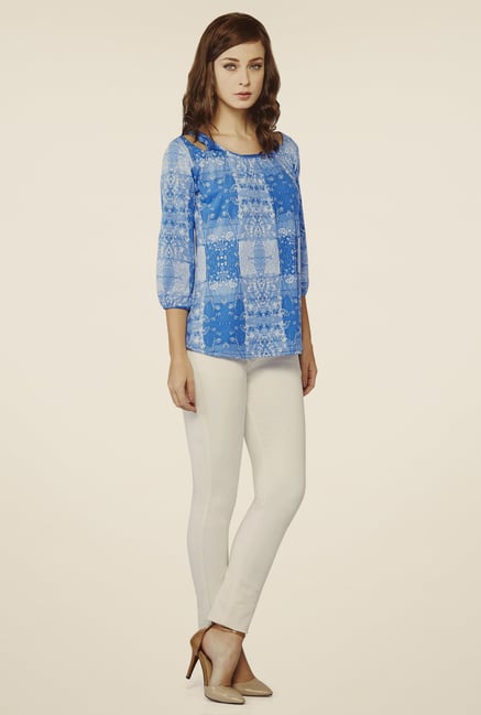 AND Blue Printed Top AND Blue Printed Top