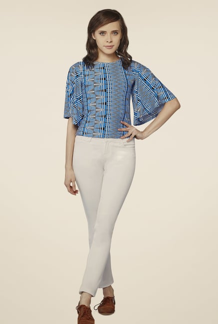 AND Blue Printed Top AND Blue Printed Top