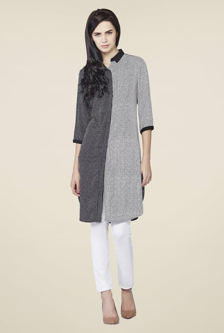AND Grey Printed Audrey Two Tone Tunic AND Grey Printed Audrey Two Tone Tunic